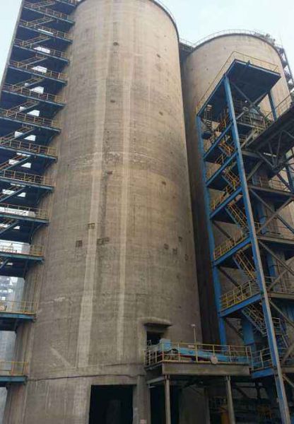 水泥庫(kù)清庫(kù)，清理鋼板倉(cāng)