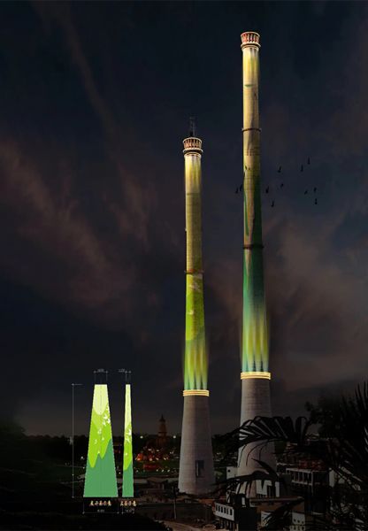 煙囪美化、煙囪彩繪