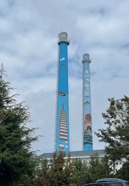 煙囪刷航標、煙囪刷涂料