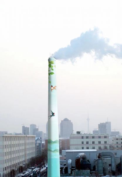 煙囪刷航標、煙囪刷涂料