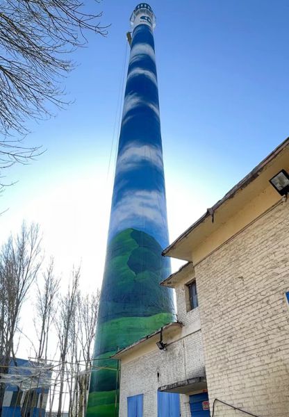 煙囪刷航標(biāo)、煙囪刷涂料