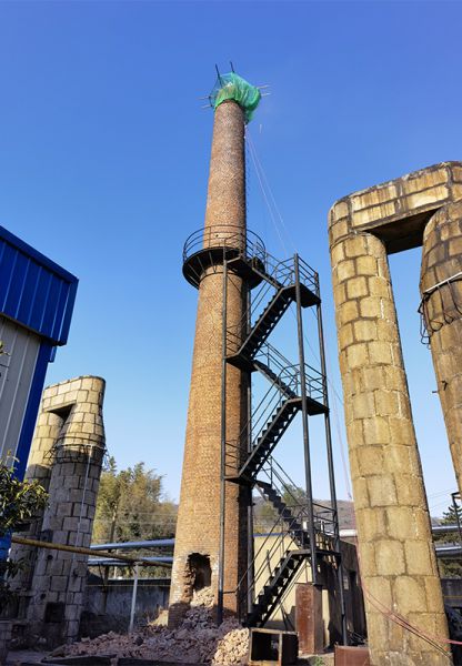 煙囪拆除，水塔拆除